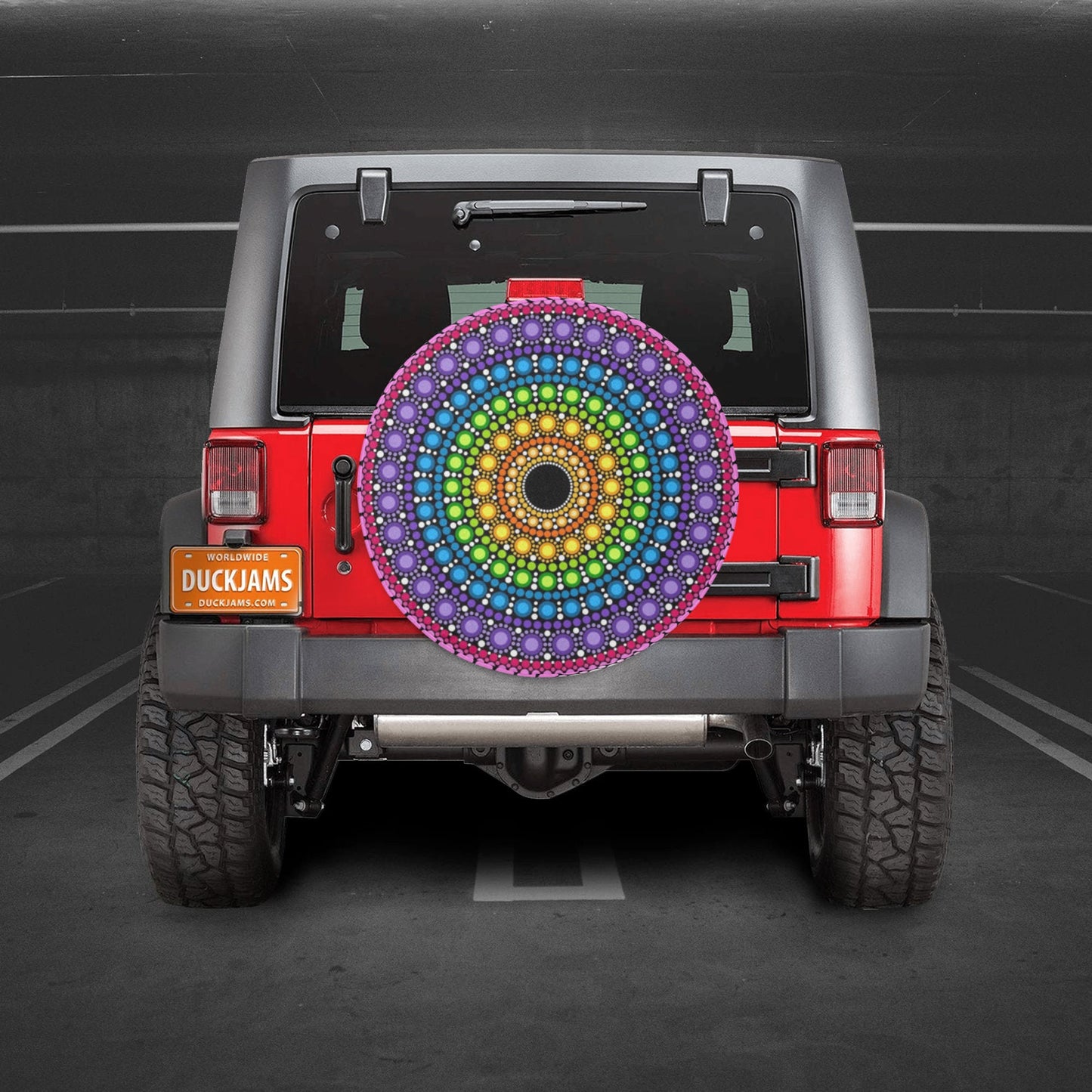 Dot Mandala Spare Tire Cover | Colorful Boho Jeep & SUV Cover โ photo 2