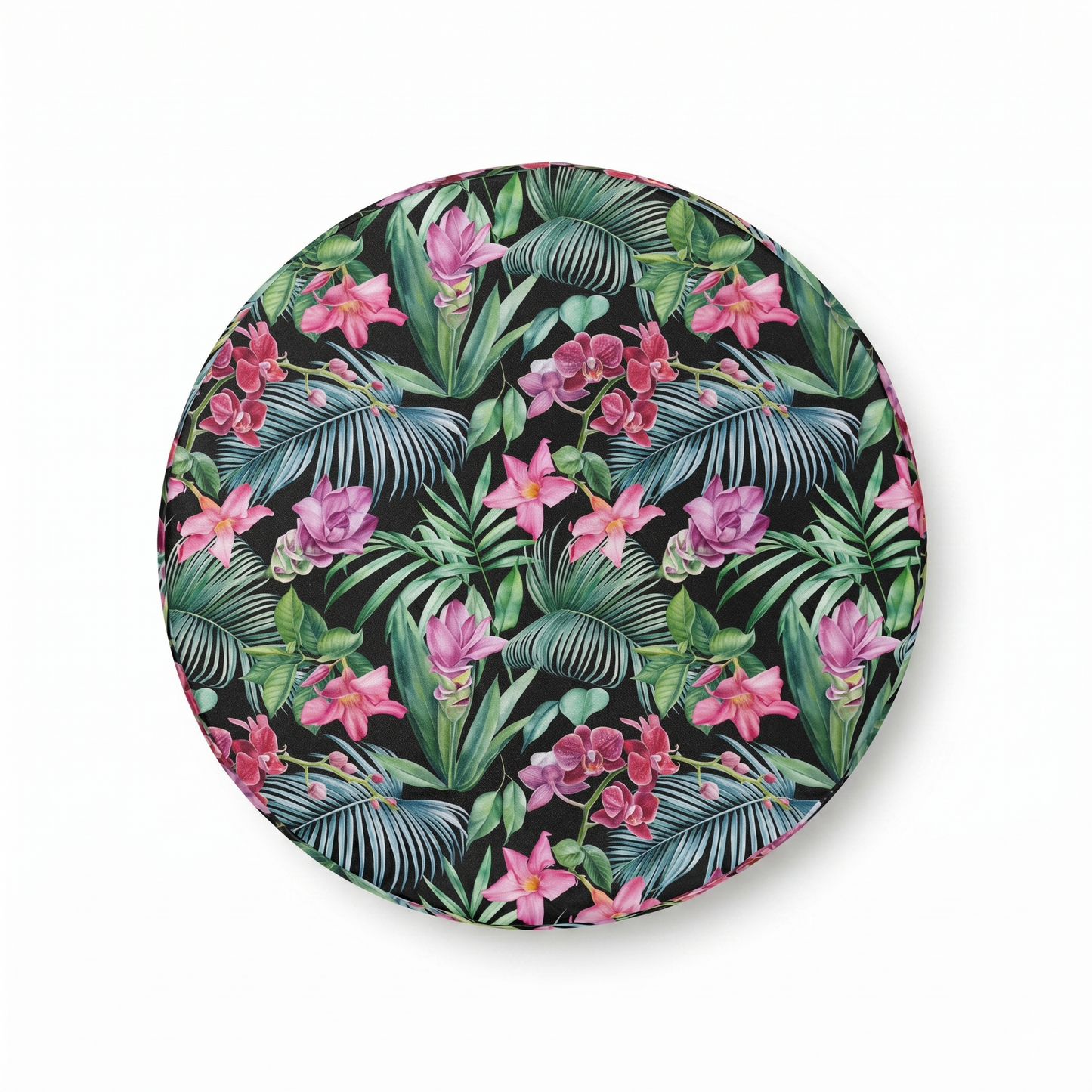 Hawaiian Tropical Spare Tire Cover on Jeep Wrangler - Front View