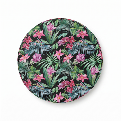 Hawaiian Tropical Spare Tire Cover on Jeep Wrangler - Front View