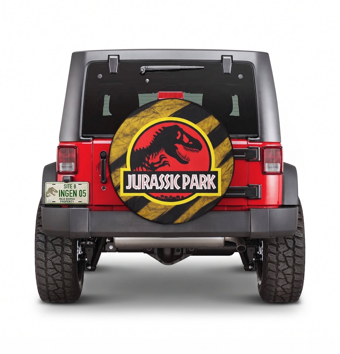 Jurassic Park T-Rex Spare Tire Cover - Angle Detail View