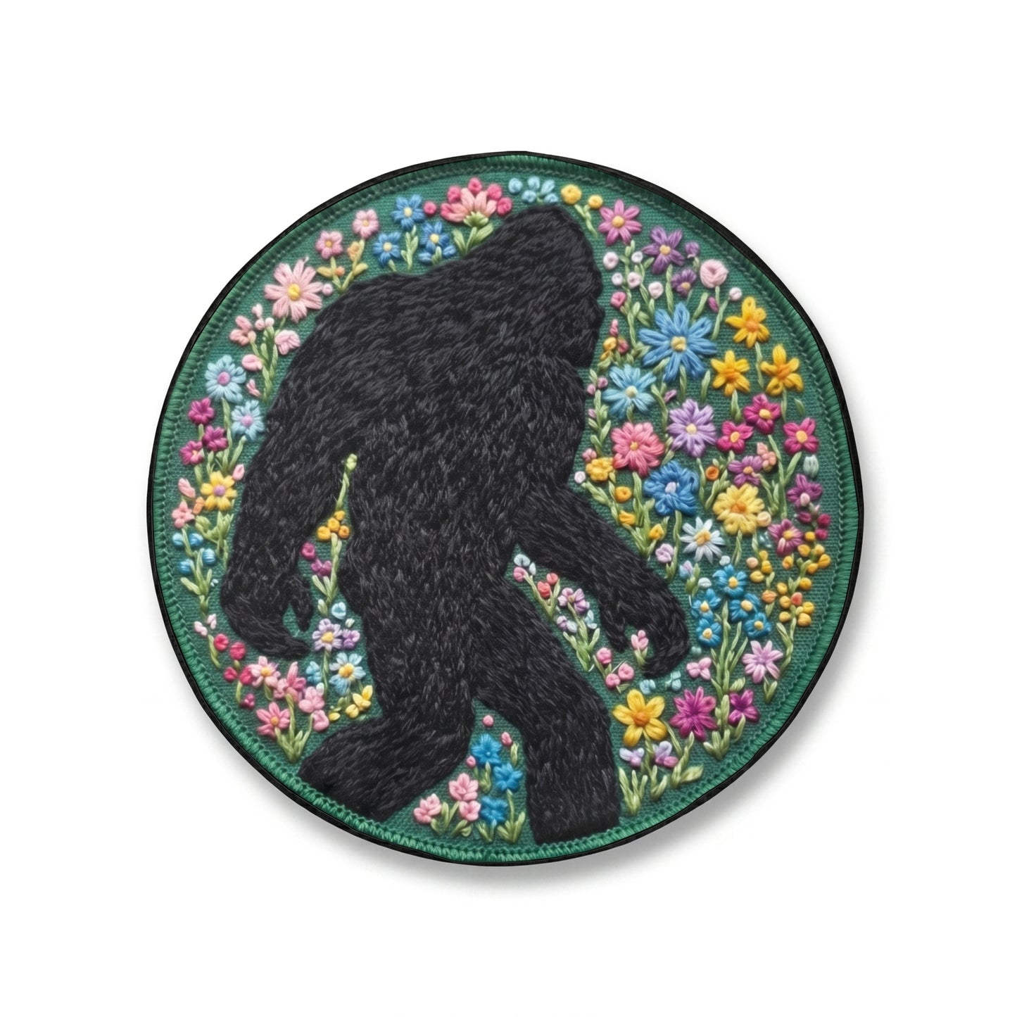 Bigfoot Sasquatch Spare Tire Cover on Jeep Wrangler - Front View