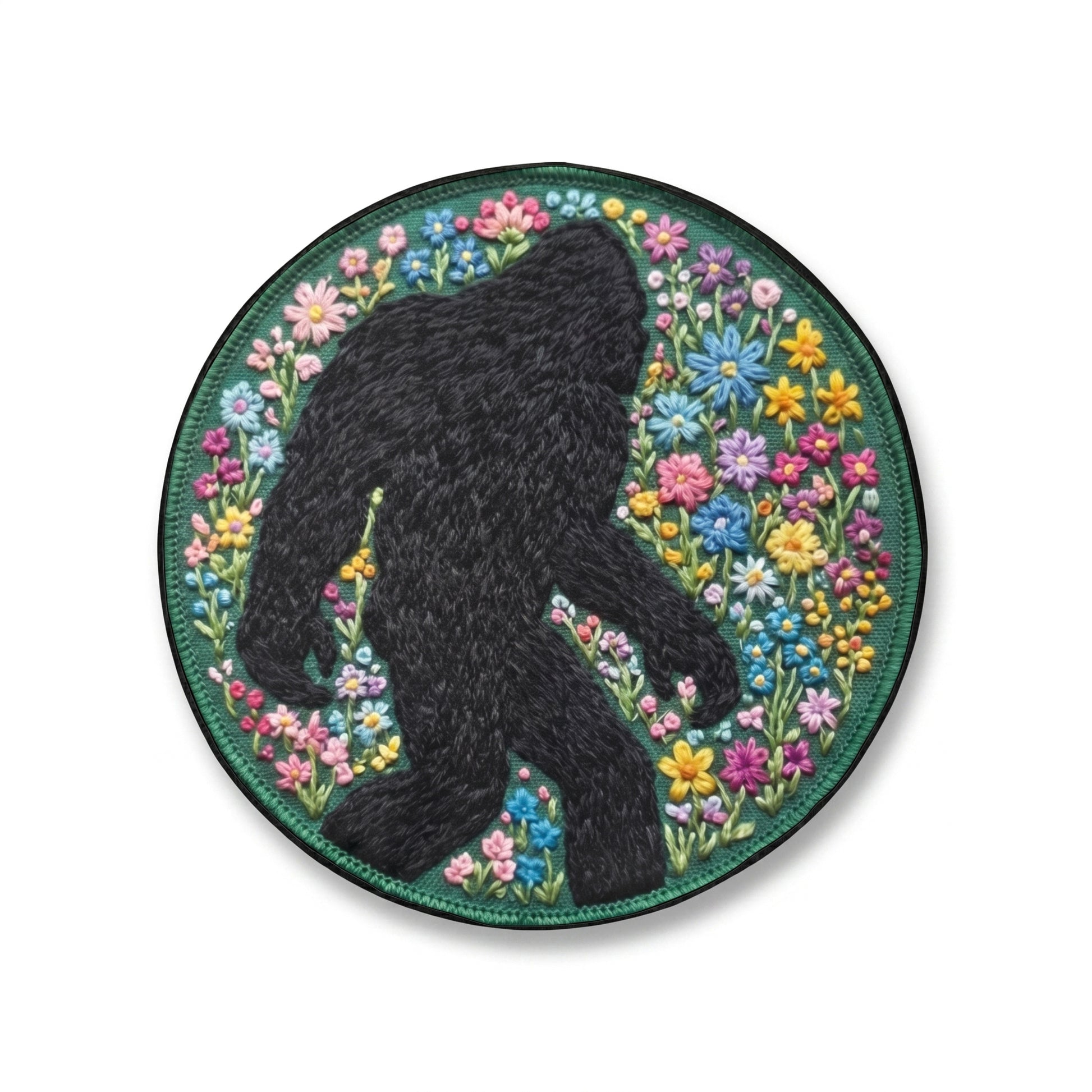 Bigfoot Sasquatch Spare Tire Cover on Jeep Wrangler - Front View