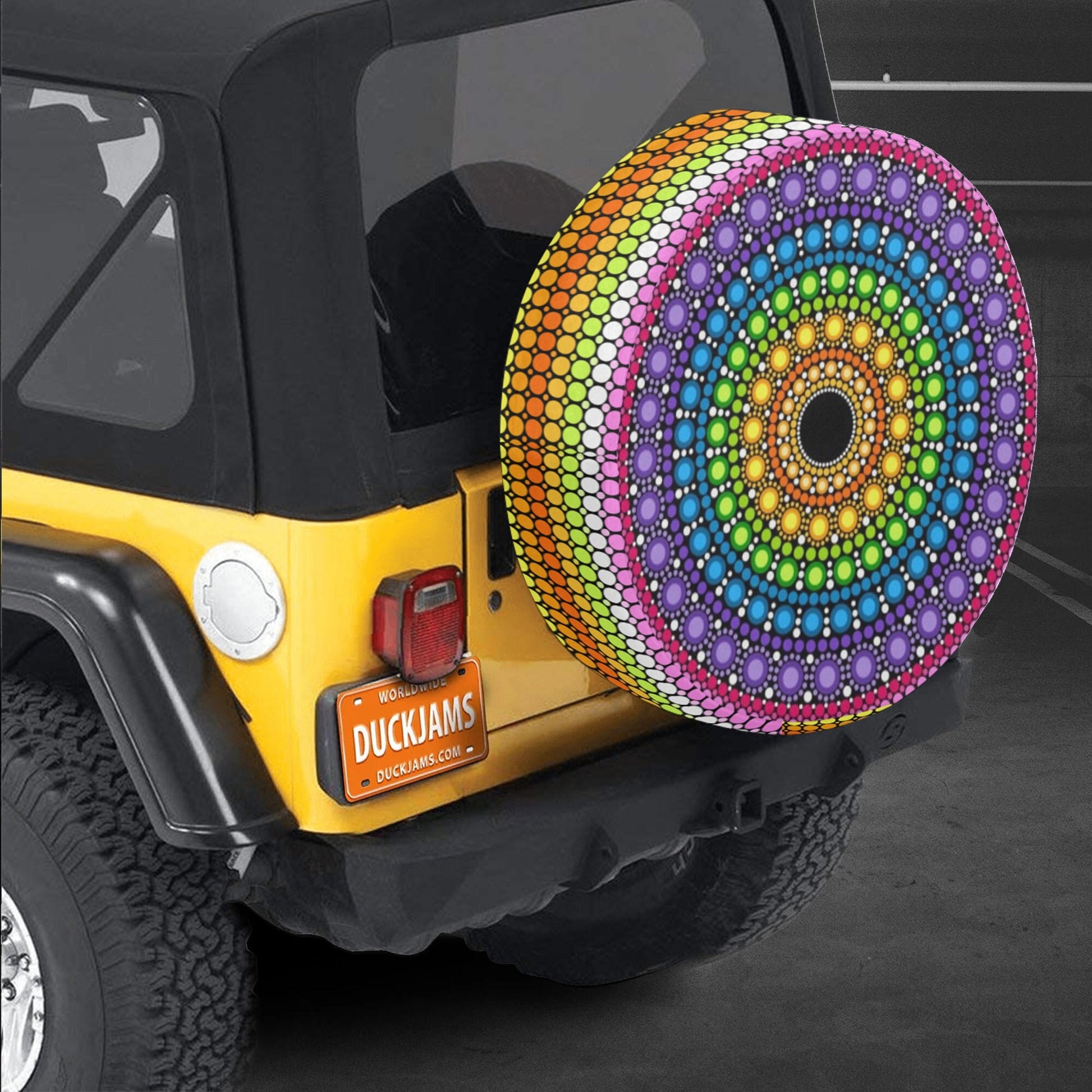 Dot Mandala Spare Tire Cover | Colorful Boho Jeep & SUV Cover — photo 1
