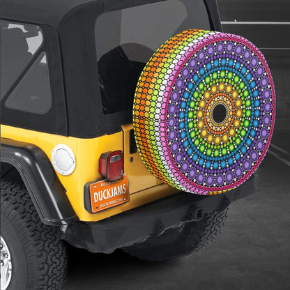 Dot Mandala Spare Tire Cover | Colorful Boho Jeep & SUV Cover — photo 1